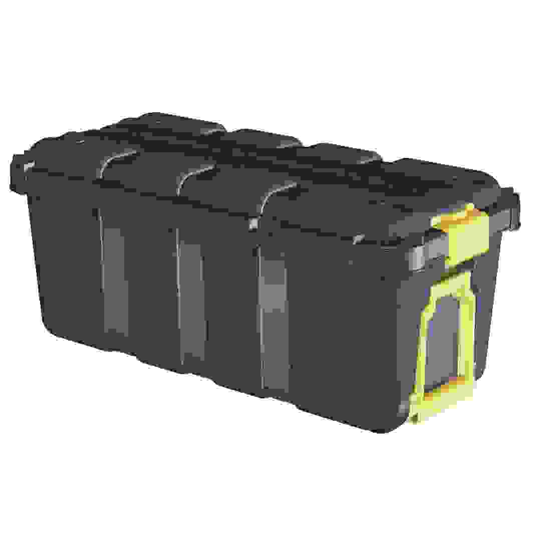Form Skyda Wheeled Plastic Storage Trunk W/Lid (68 L, Black)