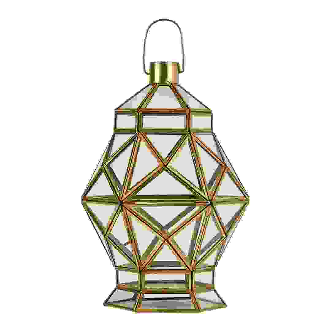 فانوس عصري بتصميم ماسيّ هلالفول (20 × 22 × 33 سم، شفاف)