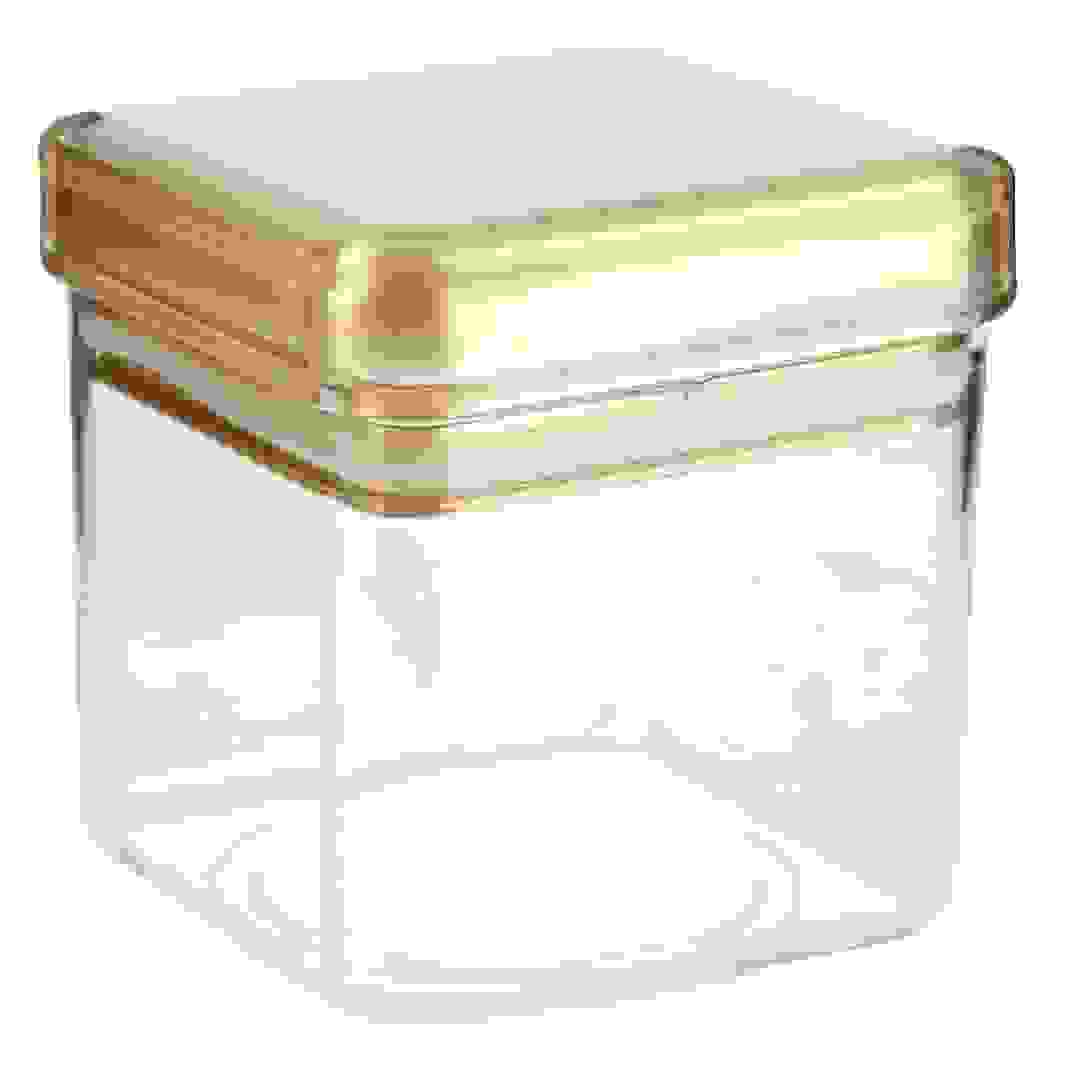 Orchid Square Acrylic Canister (11 x 11 x 11.5 cm, Gold)