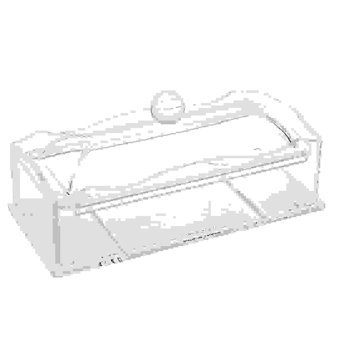 علبة أدوات مائدة أكريليك أوركيد (شفافة، 17.3 × 8 × 5.4 سم)