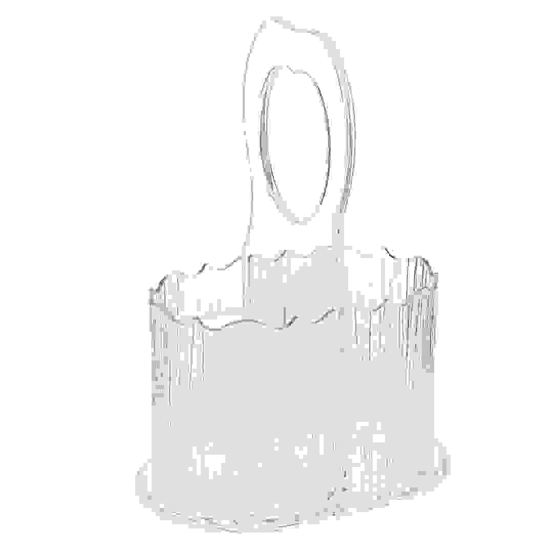 Orchid Acrylic Cutlery Holder (17.5 x 11.8 x 25.6 cm, Gold)