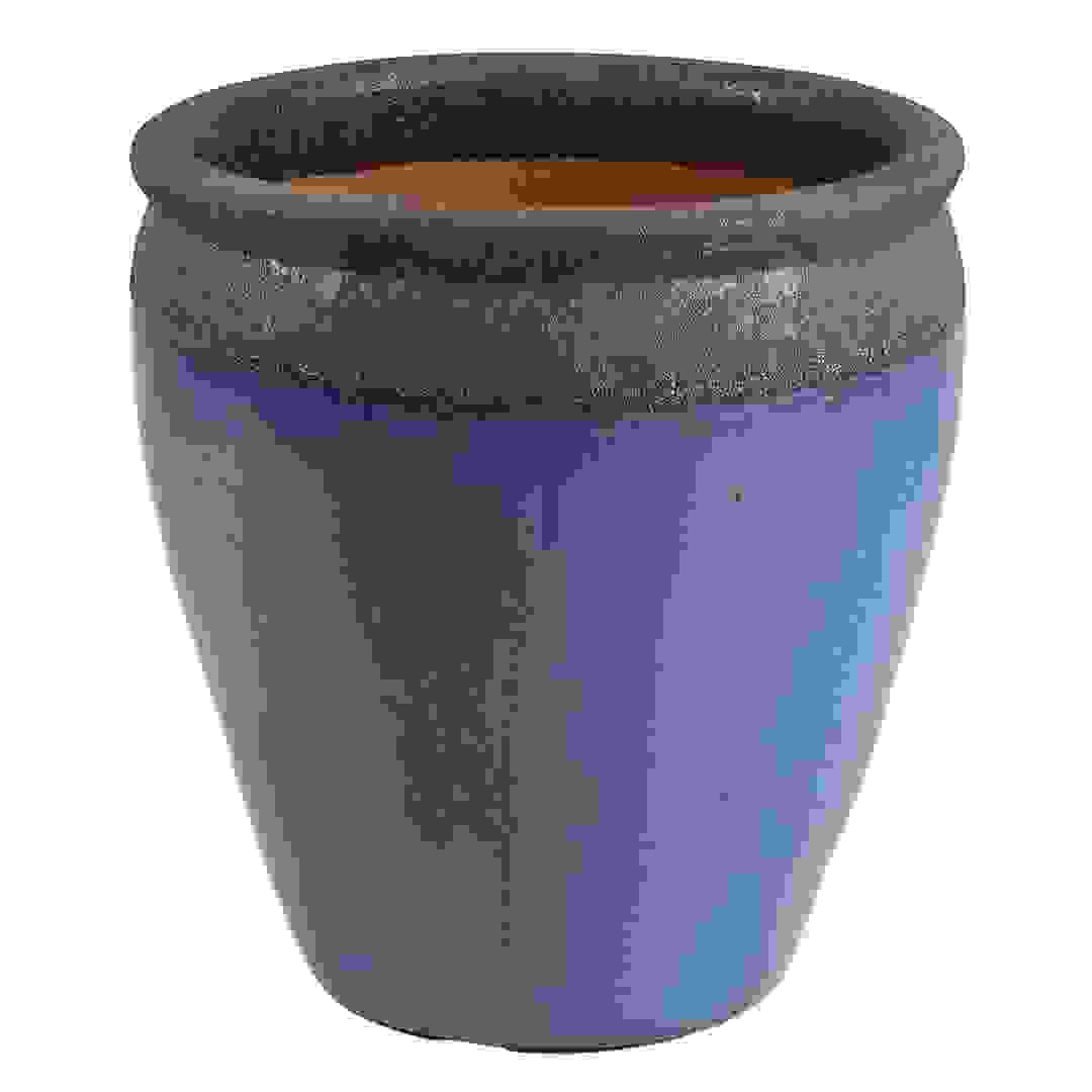 Antique Barriga 2-Tone Glazed Pot (48 x 55 cm, Turquoise)