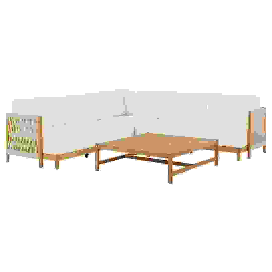 Ventura 5-Seater Acacia Wood Corner Outdoor Sofa Set