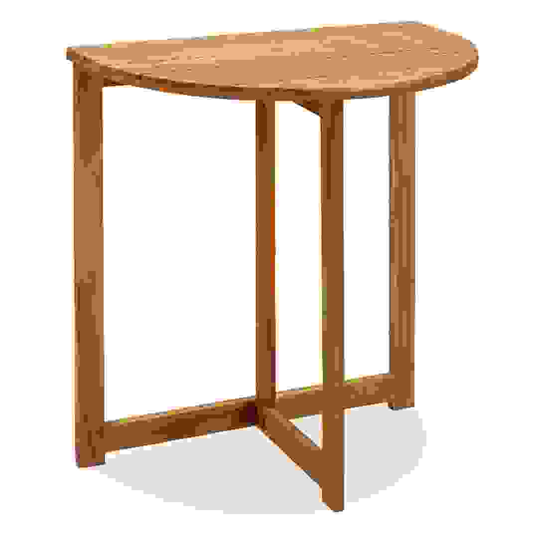 طاولة شبه مستديرة خشب أكاسيا (70 × 47 × 74 سم)