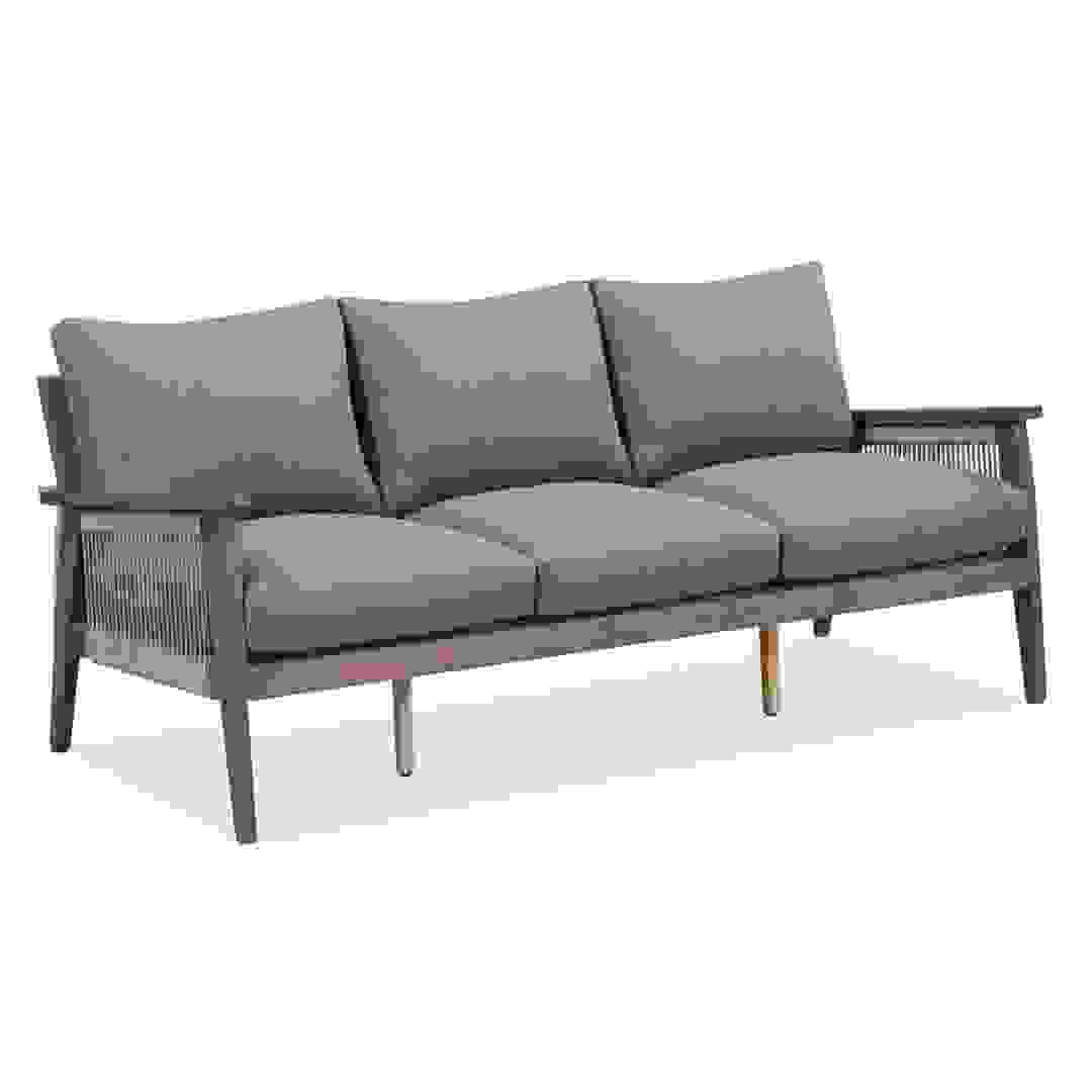 Baltimore Acacia Wood 3-Seater Outdoor Sofa W/Cushion (192 x 83 x 73 cm)