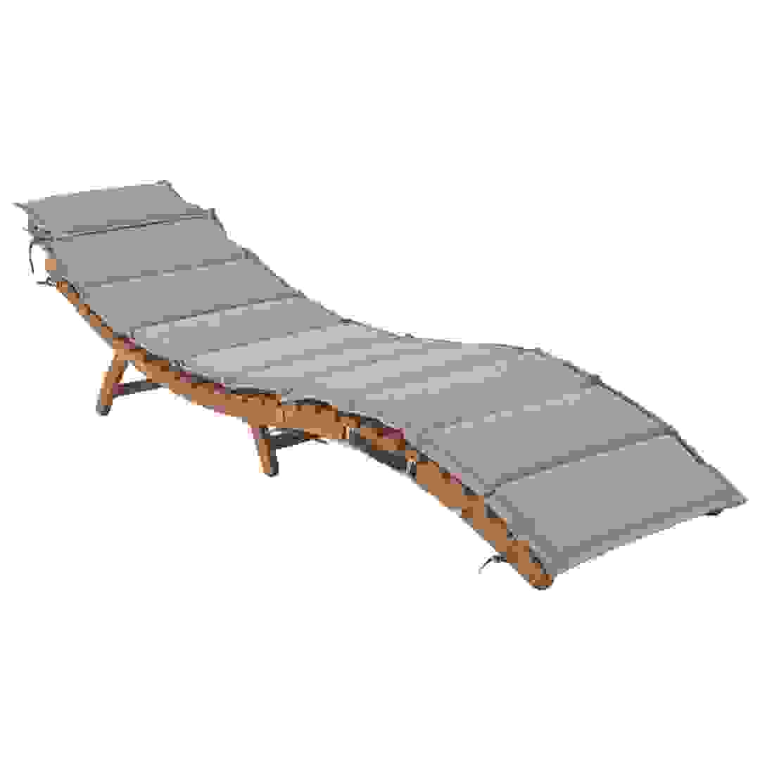 Living Accents Lazzie Acacia Wood Sunlounger (60 x 190 x 51.5 cm)
