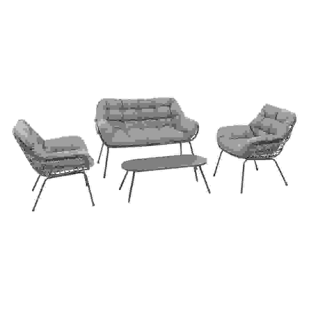 Hesperide Paopao 4-Seater Steel & Rattan Outdoor Sofa Set