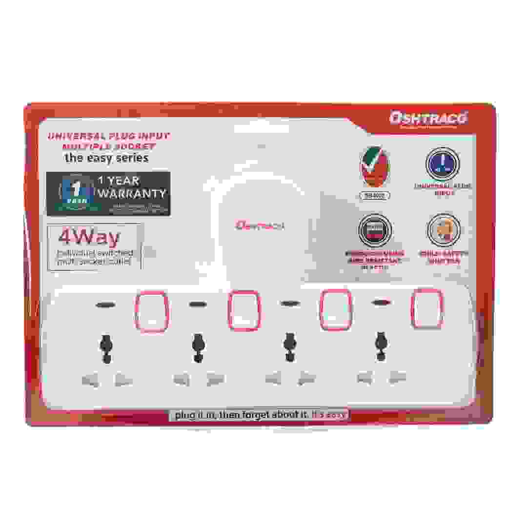 قابس وصلة كهربائية بمفاتيح و 4 مآخذ أوشتراكو OTC-DC-4413