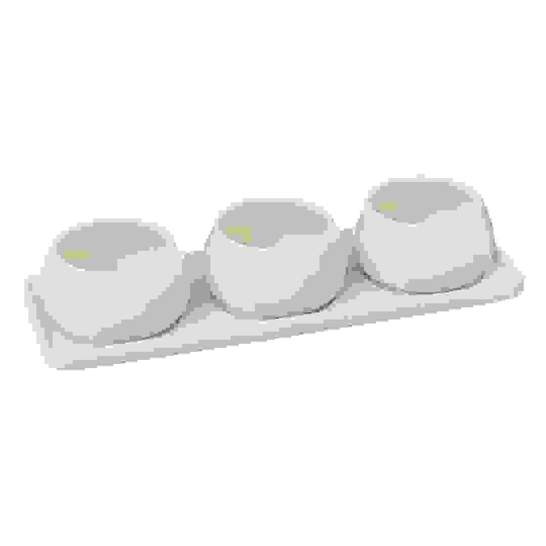 SG Nora Stoneware Snack Set (4 Pc., Warm White)