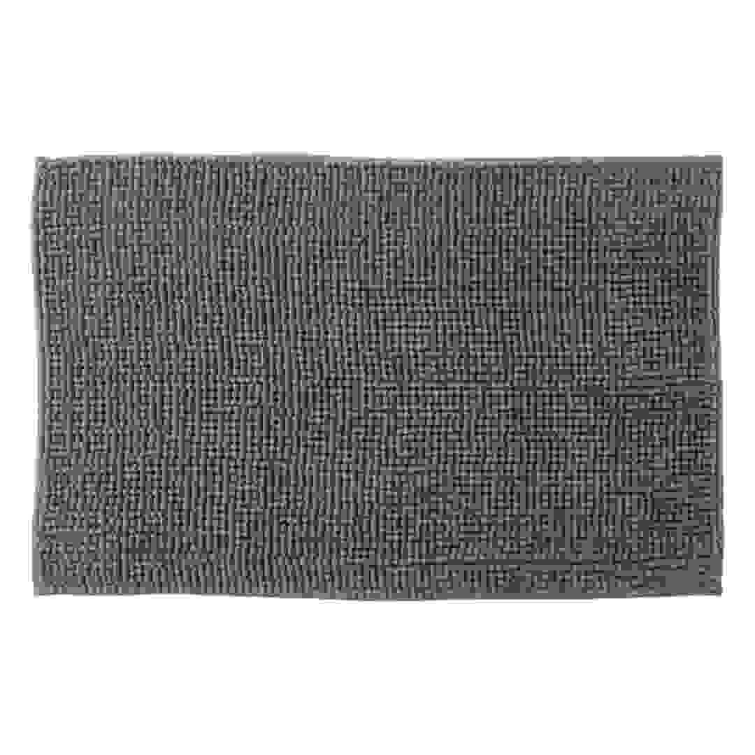 5Five Chenille Bath Mat (80 x 50 x 1 cm, Gray)