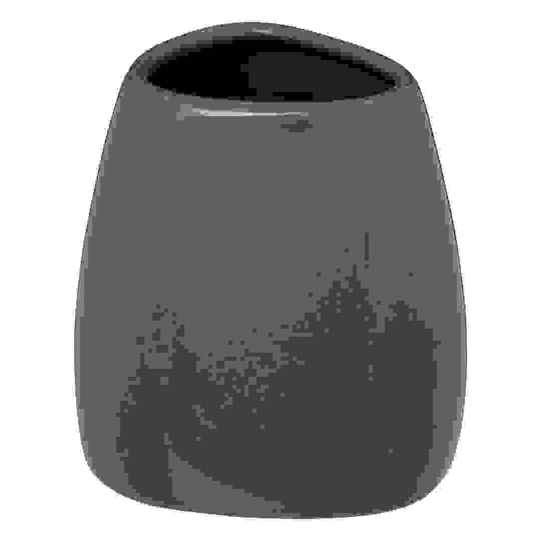 5Five Stoneware Toothbrush Holder (8.5 x 7.5 x 9.5 cm, Pebble Gray)