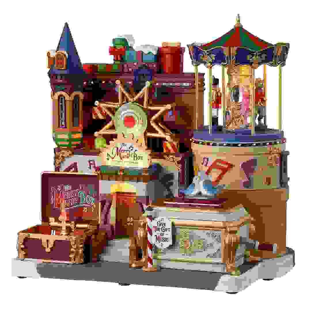 ديكور احتفالي قرية كادينجتون وصندوق الموسيقا ليماكس (4.5 فولت، ارتفاع 26.2 × عرض 25.8 × عمق 18.3 سم)