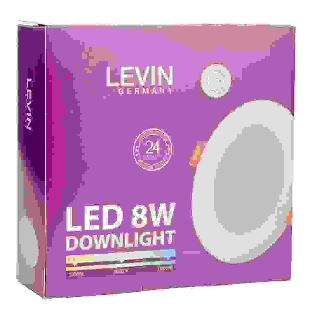 Levin LED Recessed Downlight (8 W, Warm White)