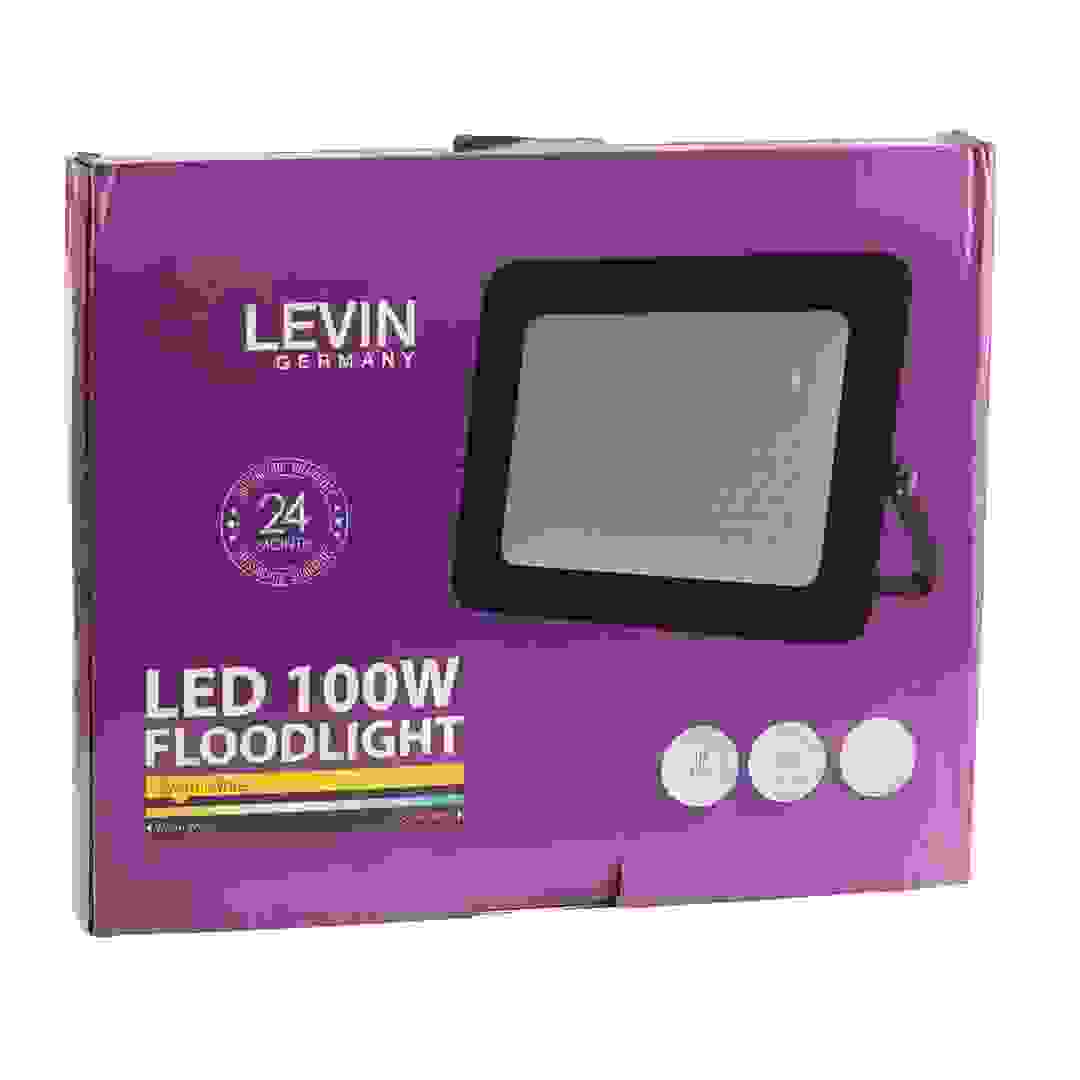 كشاف LED ليفين (100 واط، أبيض مُصفر)