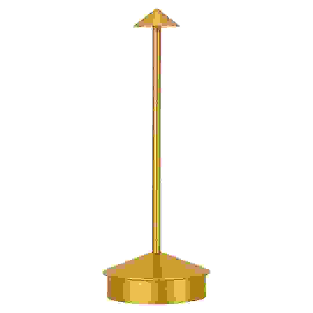 Levin Cordless USB Rechargable Dimmable Table Lamp (Gold, 3 W)