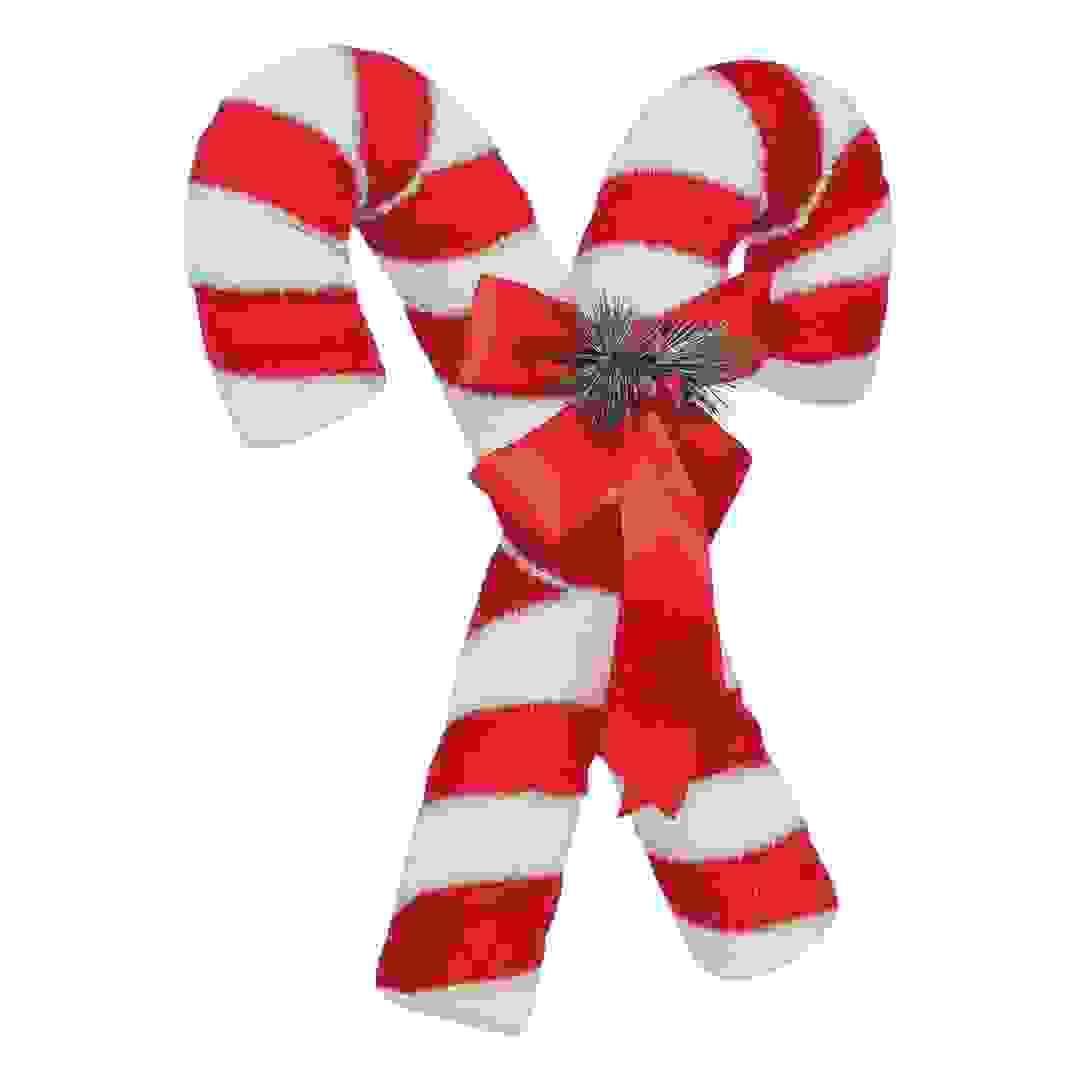 Atmosphera Satin Bowed Double Candy Cane Décor (42 x 13 x 46 cm)