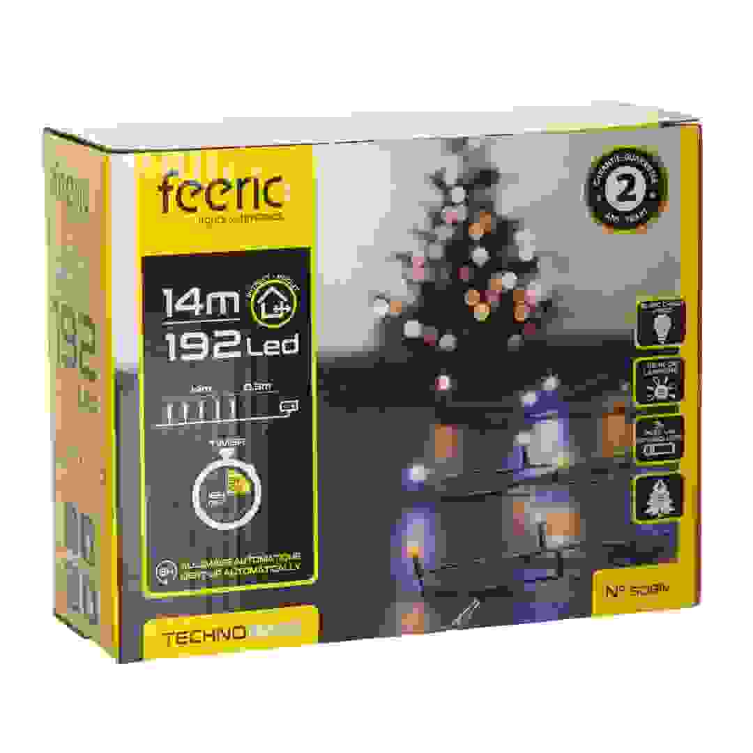 حبل إضاءة خارجية يعمل بالبطارية 192 لمبة ليد أتموسفيرا (أبيض بارد/أبيض دافئ، 14 متر)