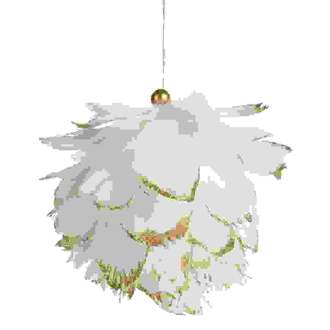 Atmosphera Feather Bauble (15 cm, White)