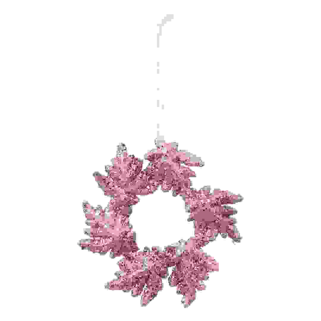 Atmosphera Acrylic Flower Wreath Pack (13 cm, Pink)