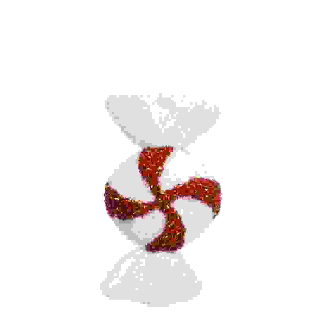 Atmosphera Plastic Swirl Candy Tree Decor (28 cm, White & Red)