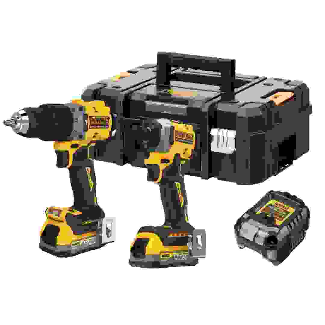 Dewalt Cordless Powerstack Twin Drill Set (4 Pc.)