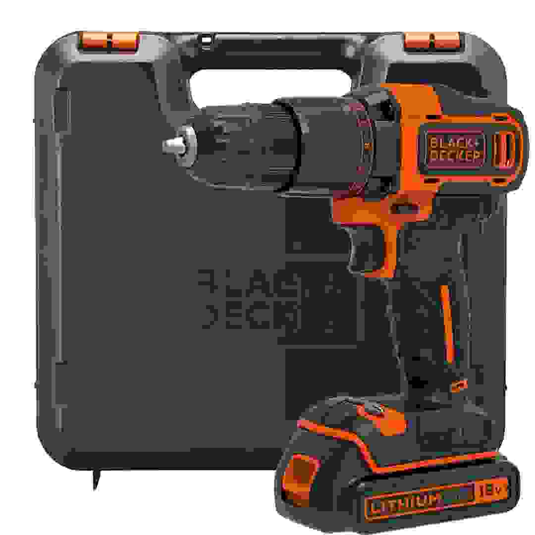 طقم مثقاب مطرقي لاسلكي صغير بلاك أند ديكر بسرعتين (18 فولت)