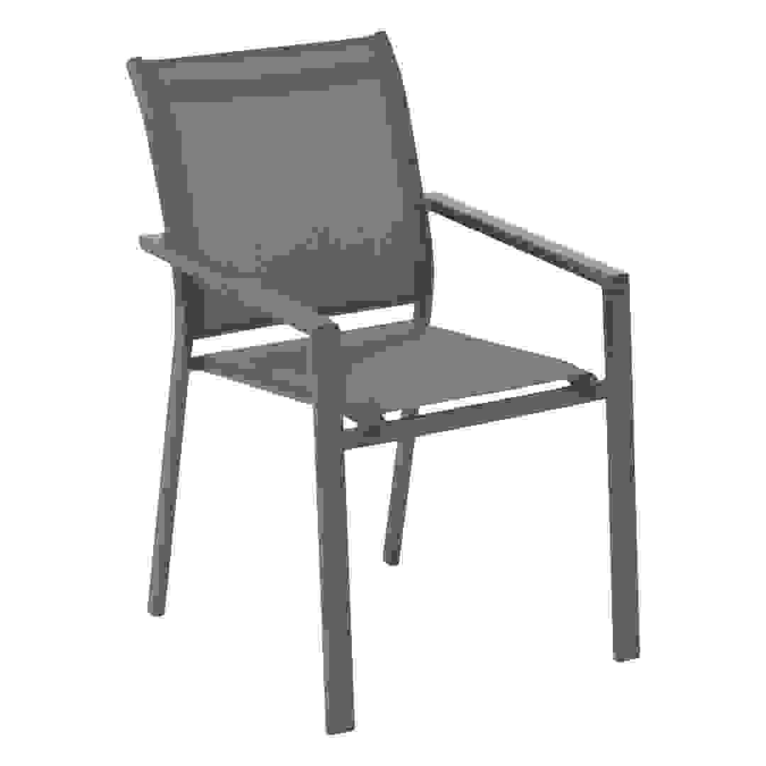 Hesperide Essentia Aluminum & Texteline Armchair (56 x 63 x 88 cm, Wenge)