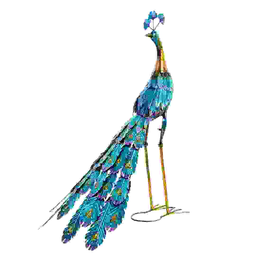Alpine Graceful Metal Peacock Garden Decor (48.26 x 58.42 x 83.82 cm, Assorted colors, 1 Pc.)