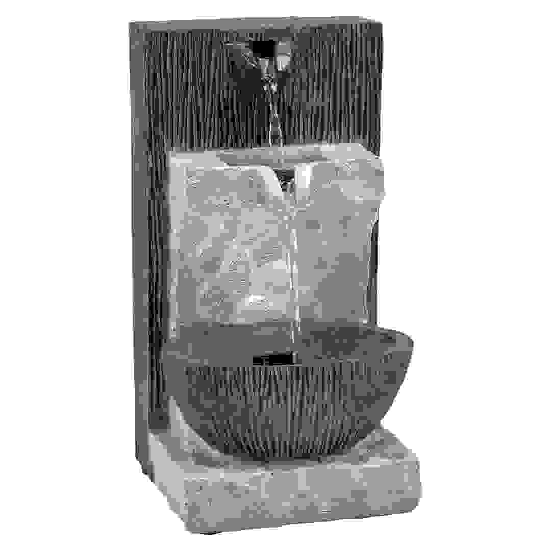 Alpine Modern Cascad Tabletop Fountain LED Light (17.8 x 17.8 x 35.6 cm)