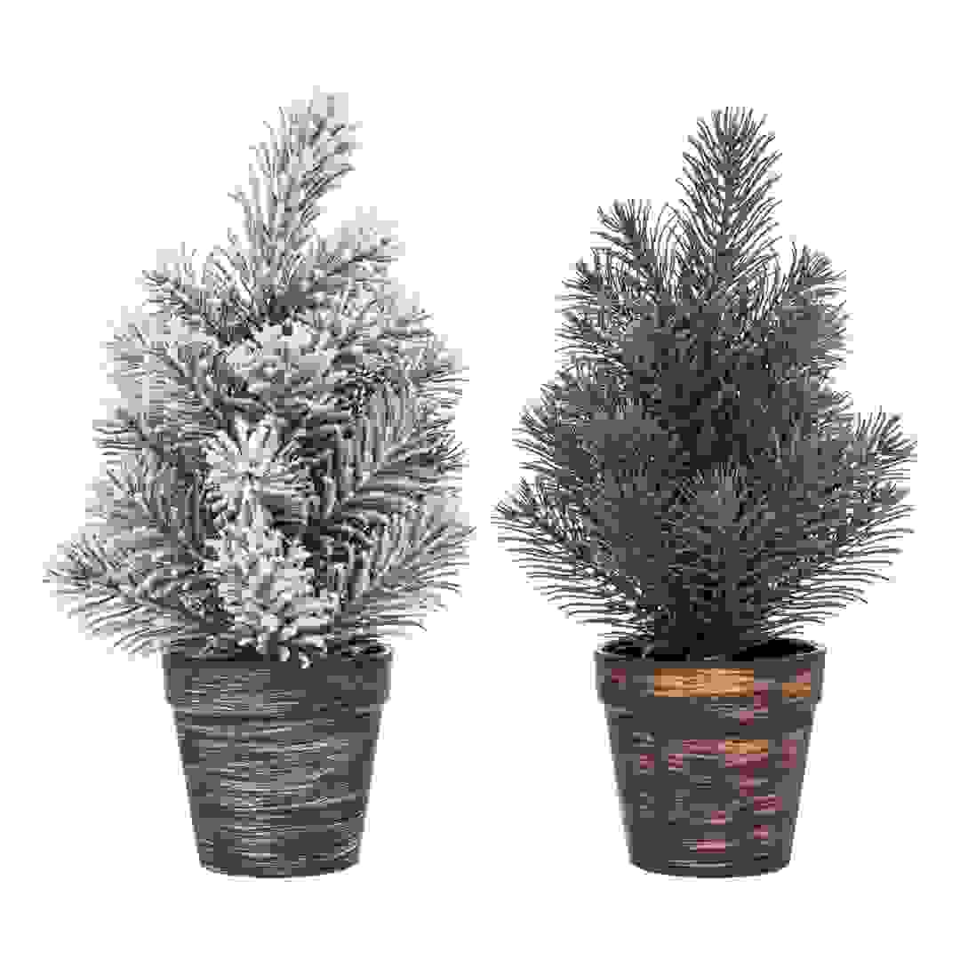 شجرة كريسماس اصطناعية بأصيص فيريك (أخضر، 30 سم)