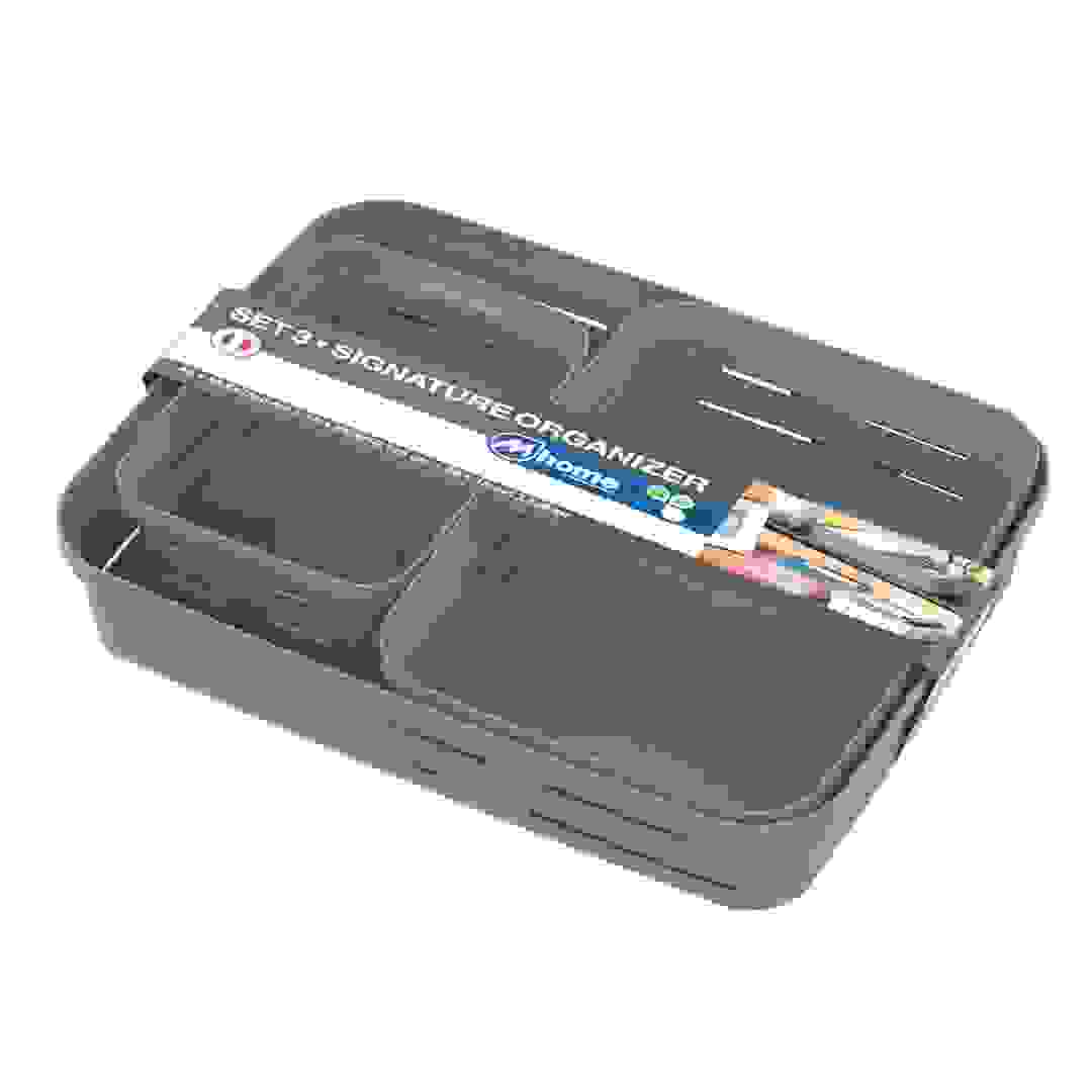 مجموعة منظمات بلاستيك إم هوم سيجنتشر (3 قطع، ألوان متنوعة)