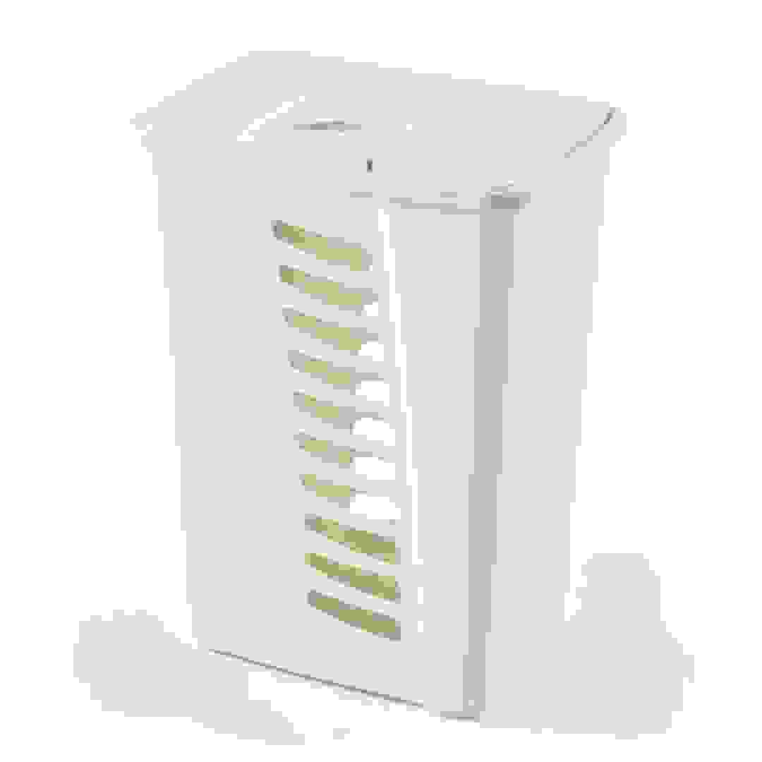 M-Home Olly Plastic Laundry Hamper W/Lid (45 x 33 x 62 cm, White)