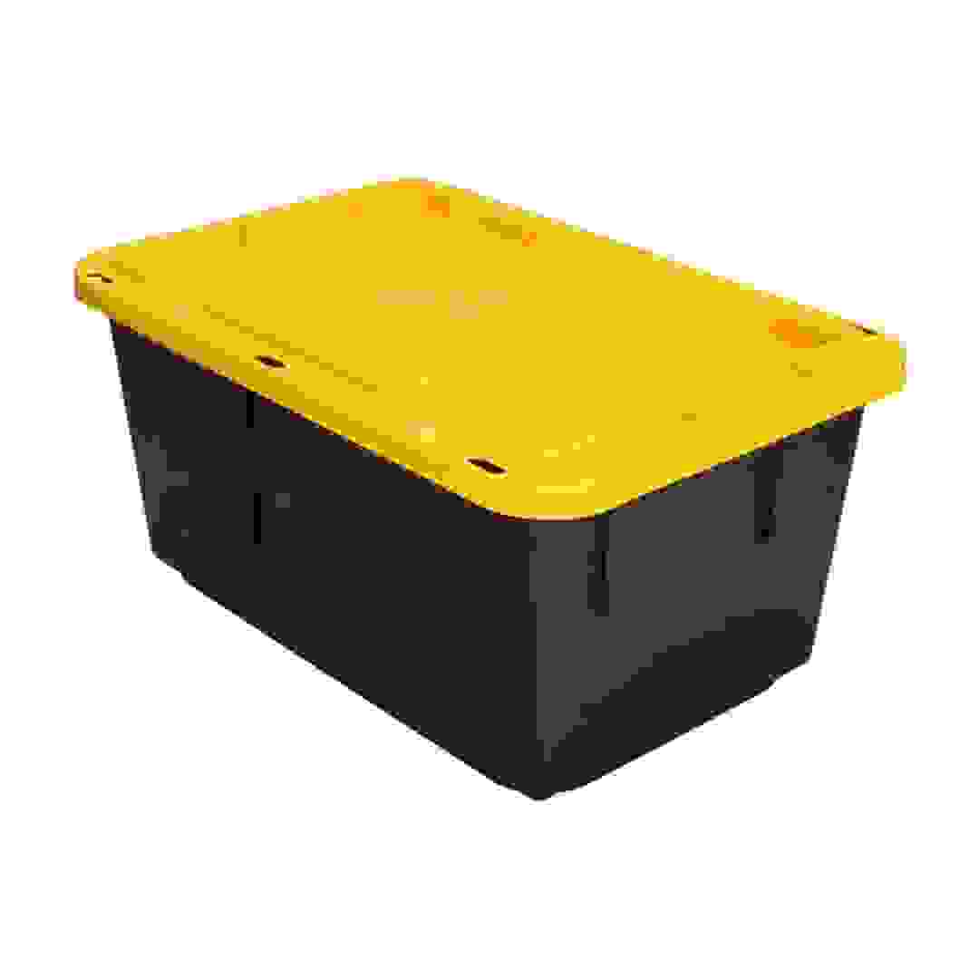 سلة تخزين مع غطاء جرين ميد (102 لتر، أسود وأصفر)