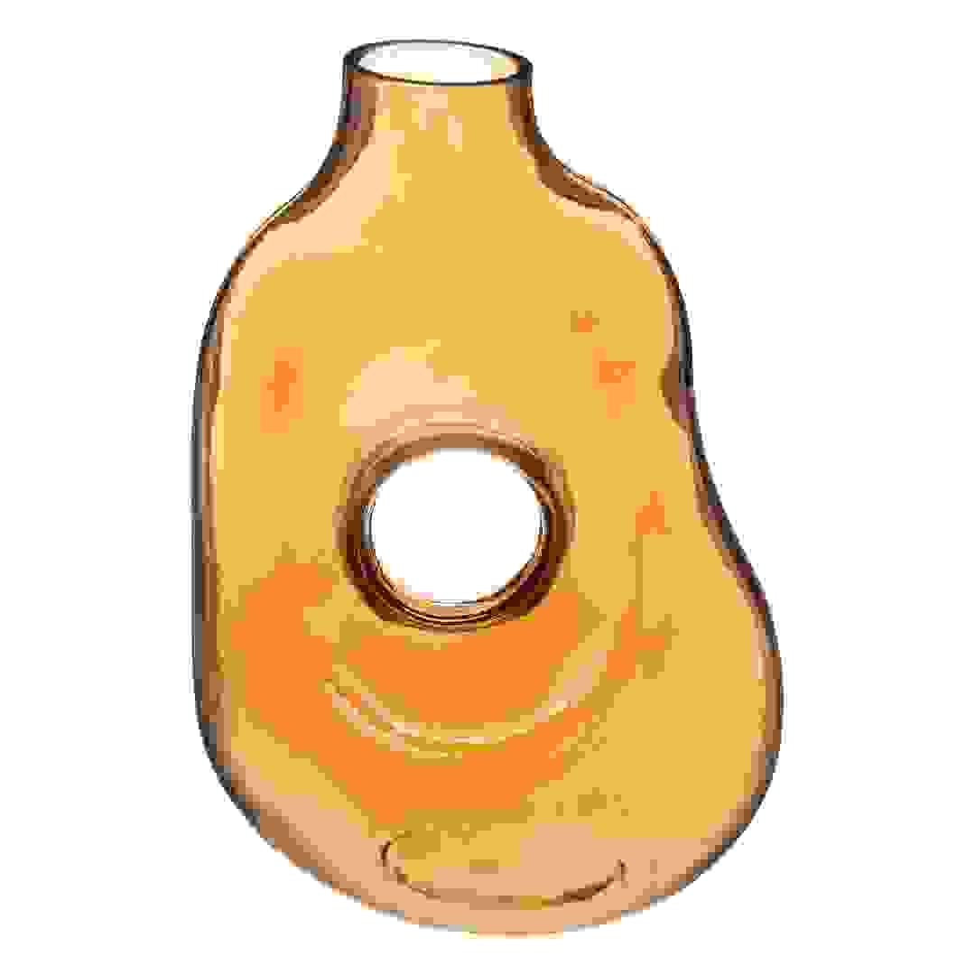 مزهرية زجاجية أتموسفيرا (لون عنبري، 18.1 × 10.2 × 25 سم)