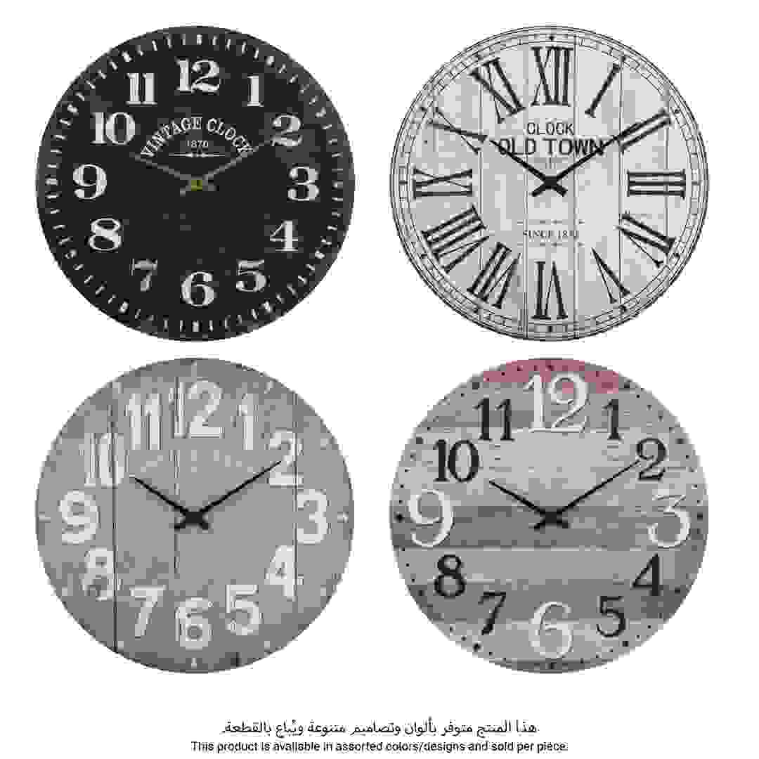 Atmosphera Alex MDF Wall Clock (Assorted colors/designs, 38 x 3.5 cm)