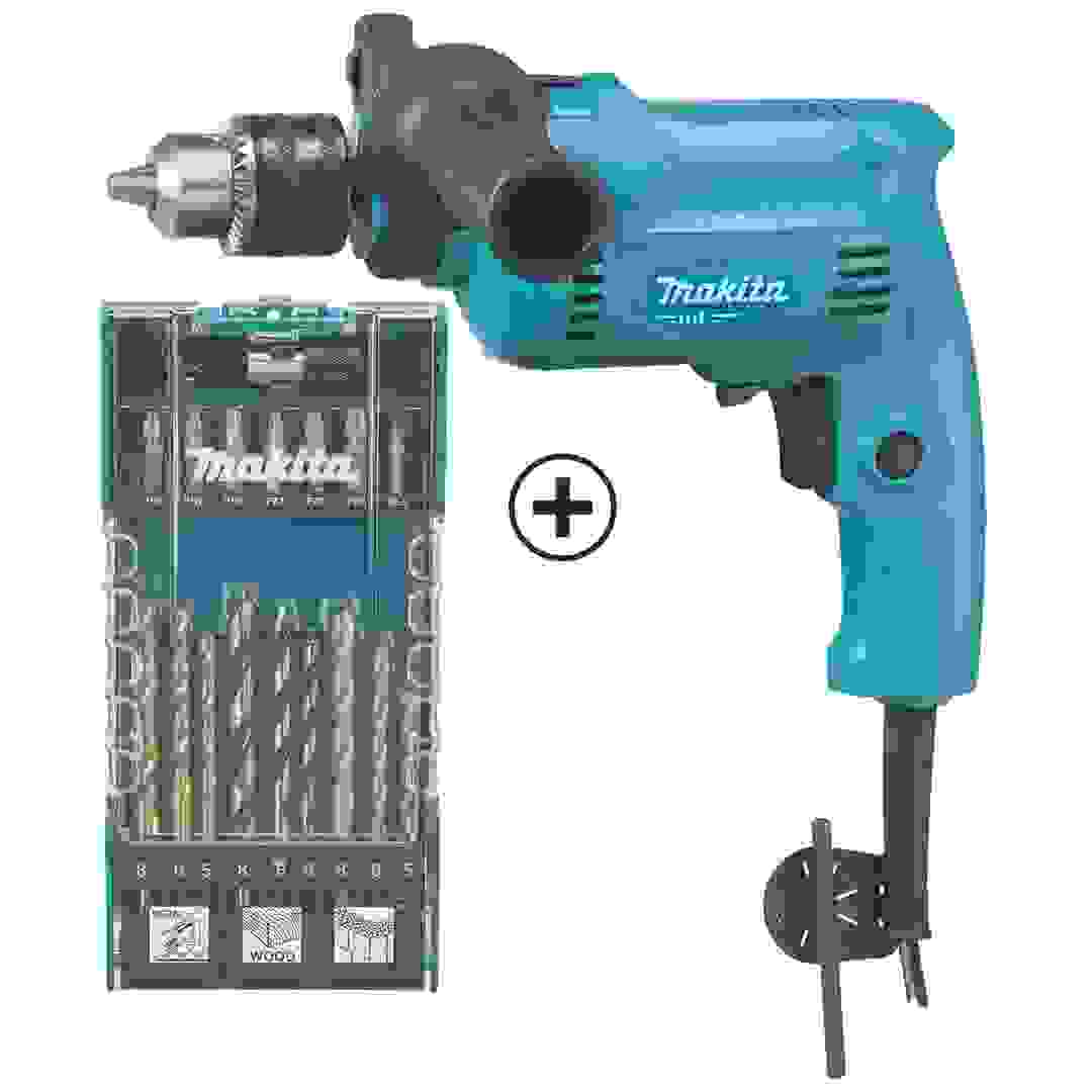 Makita MT Series Corded Percussion Drill Hammer Drill + Bit Set (16 mm, 9 Pc.)