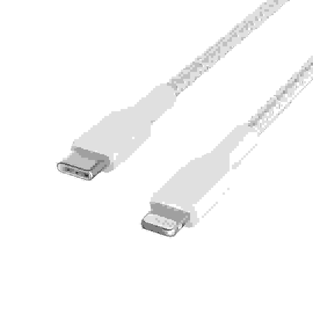 Belkin Premium Braided Lightening to C-USB Cable (2 m, White)