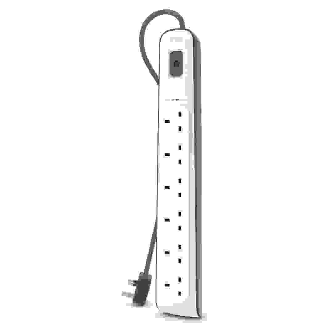 Belkin 6-Outlet Surge Protection Strip W/ Power Cord (2 m, White)