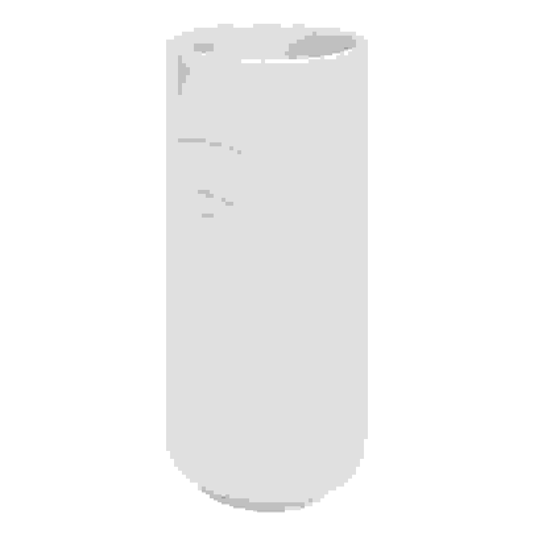 مزهرية سيراميك بتصميم وجه أتموسفيرا سوليا (11 × 25 سم، أبيض)