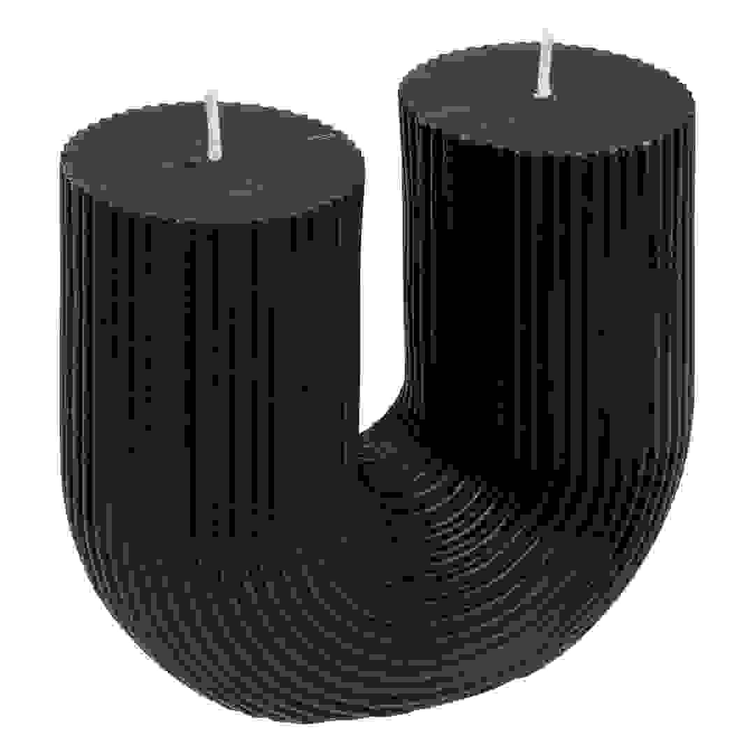 Atmosphera Demi U-Shaped Candle (11 x 5.1 x 12 cm, Black)