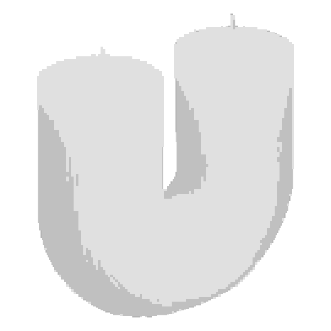 Atmosphera Demi U-Shaped Candle (11 x 5.1 x 12 cm, White)