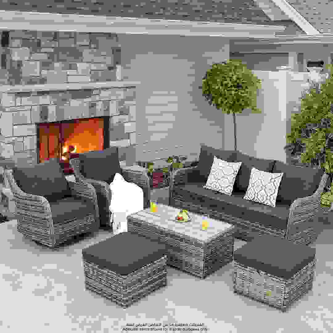 Nashville Rattan 7-Seater Outdoor Sofa Set (181 x 77 x 77 cm)