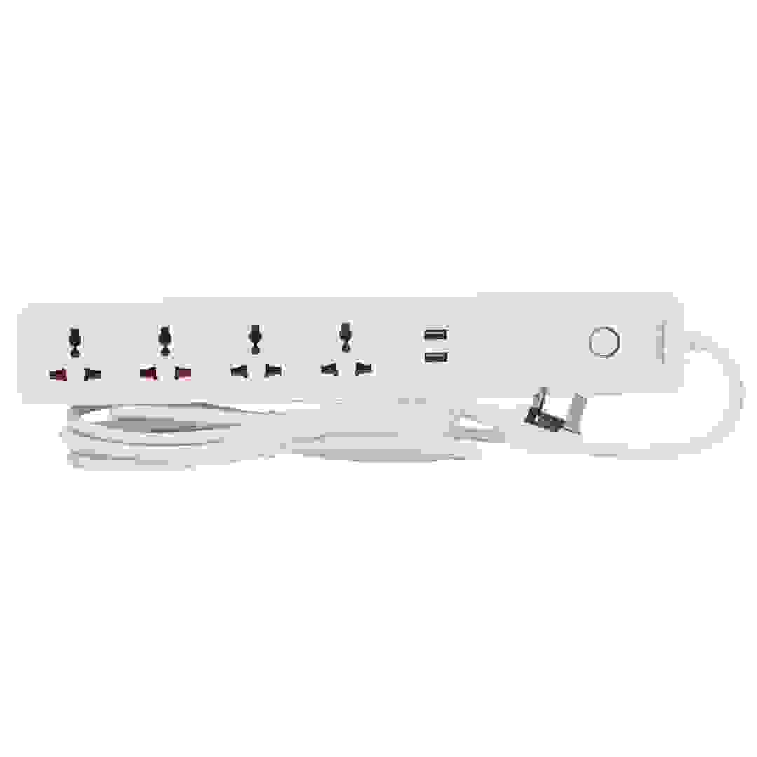موزّع كهربائي ذكي تيرمينيتور  4 مخارج (2 USB، كابل 3 م)