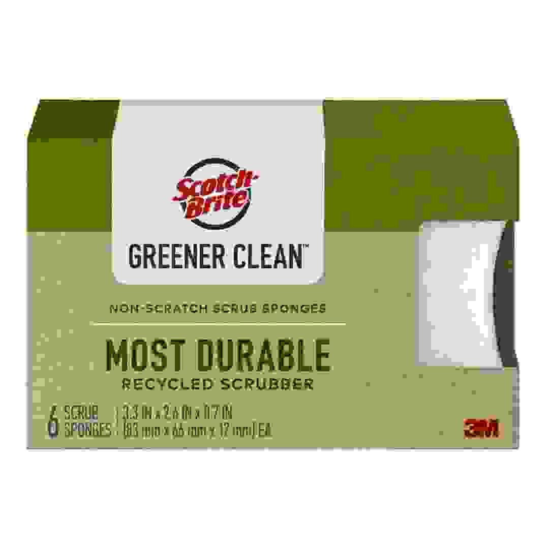 عبوة إسفنجات ناعمة غير خادشة سكوتش برايت جرينر كلين (6 قطع)