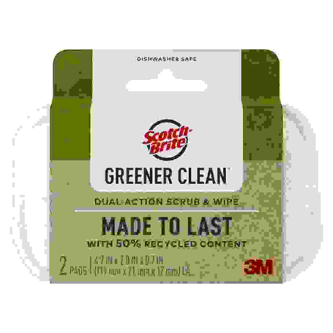عبوة إسفنج دعك ومسح بمفعول مزدوج سكوتش برايت جرينر كلين (قطعتان)