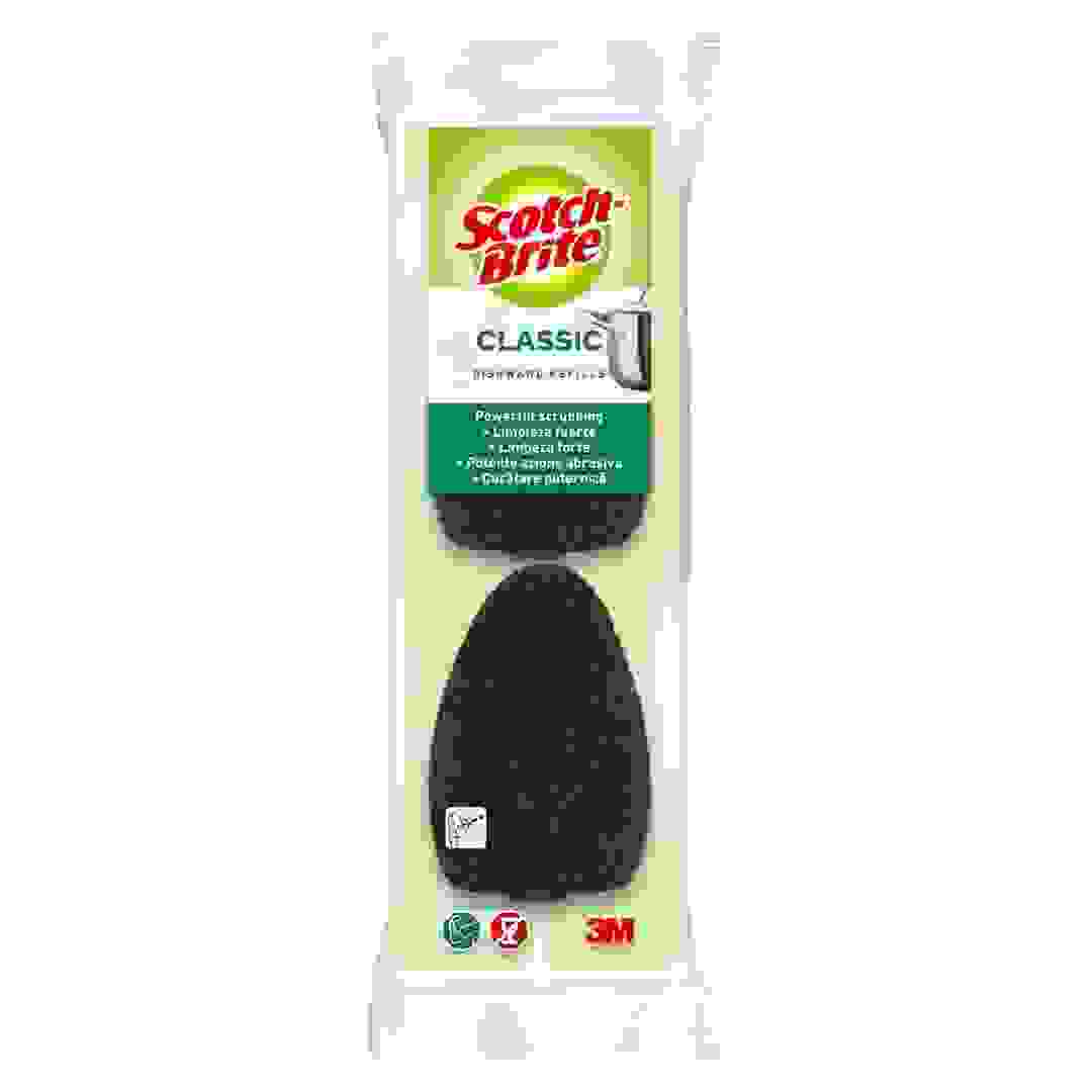 Scotch-Brite Dishwand Classic Fibers Hand Brush Refills (Green, 2 Pc.)