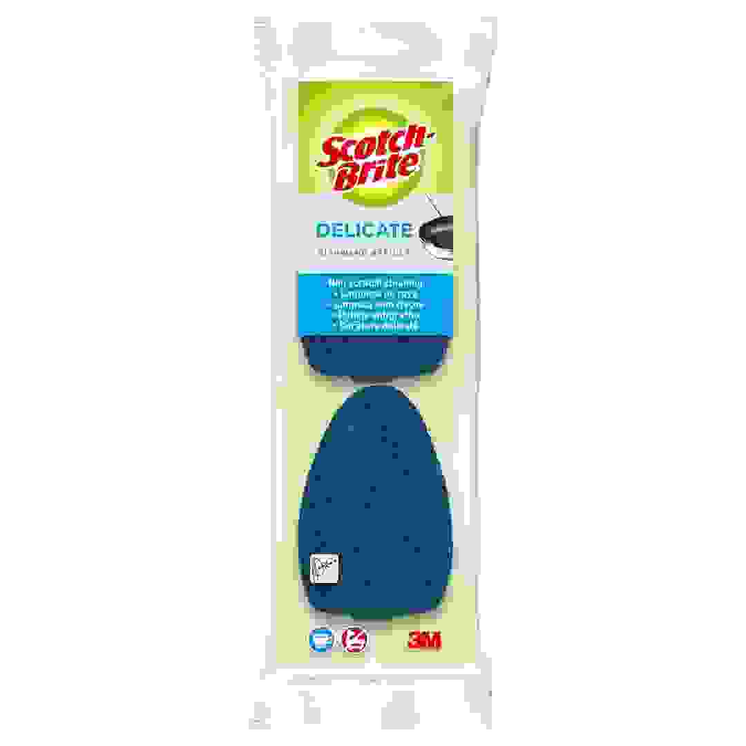 Scotch-Brite Dishwand Delicate Fibers Hand Brush Refills (Blue, 2Pc.)