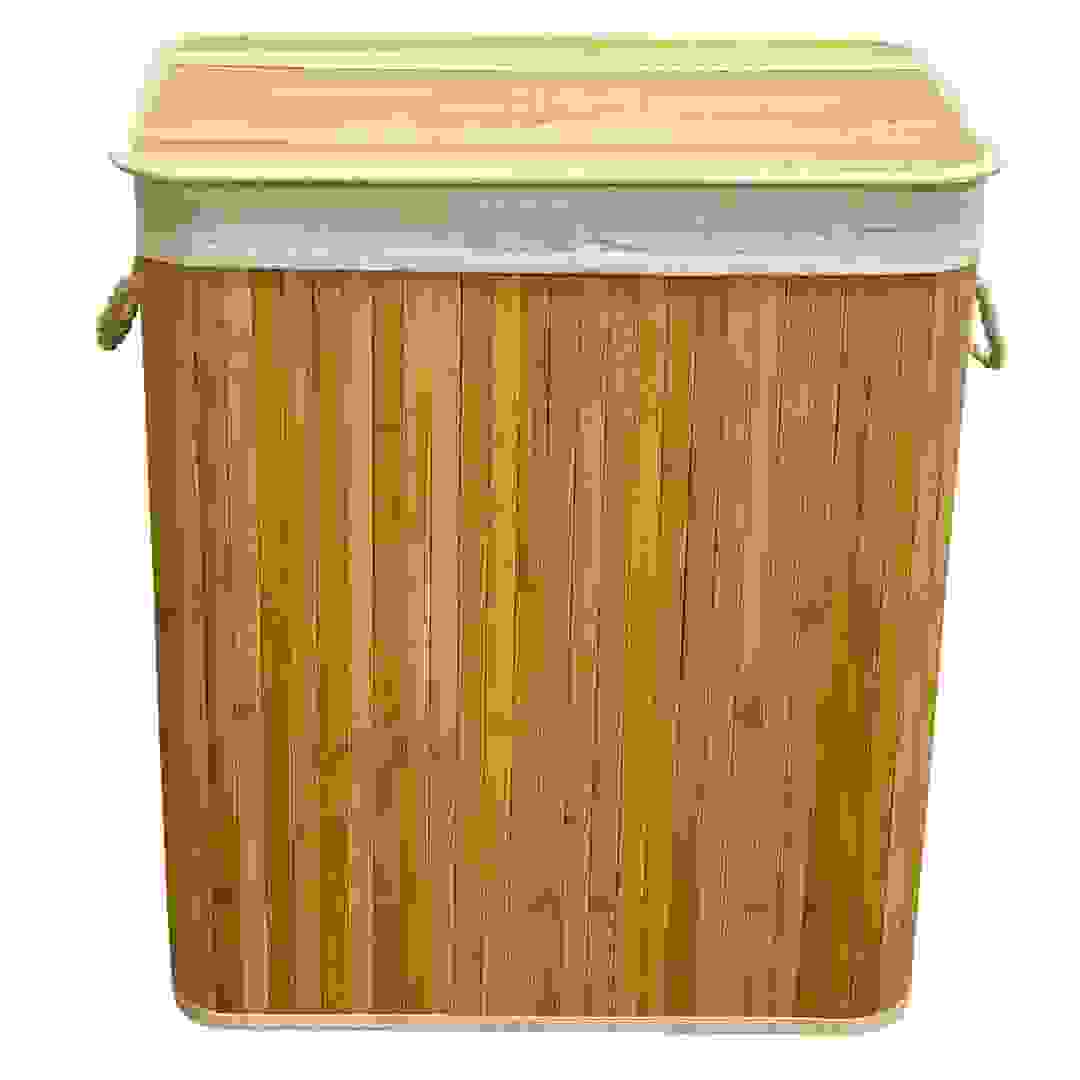 Foldable Bamboo Laundry Basket (32 cm, Natural)