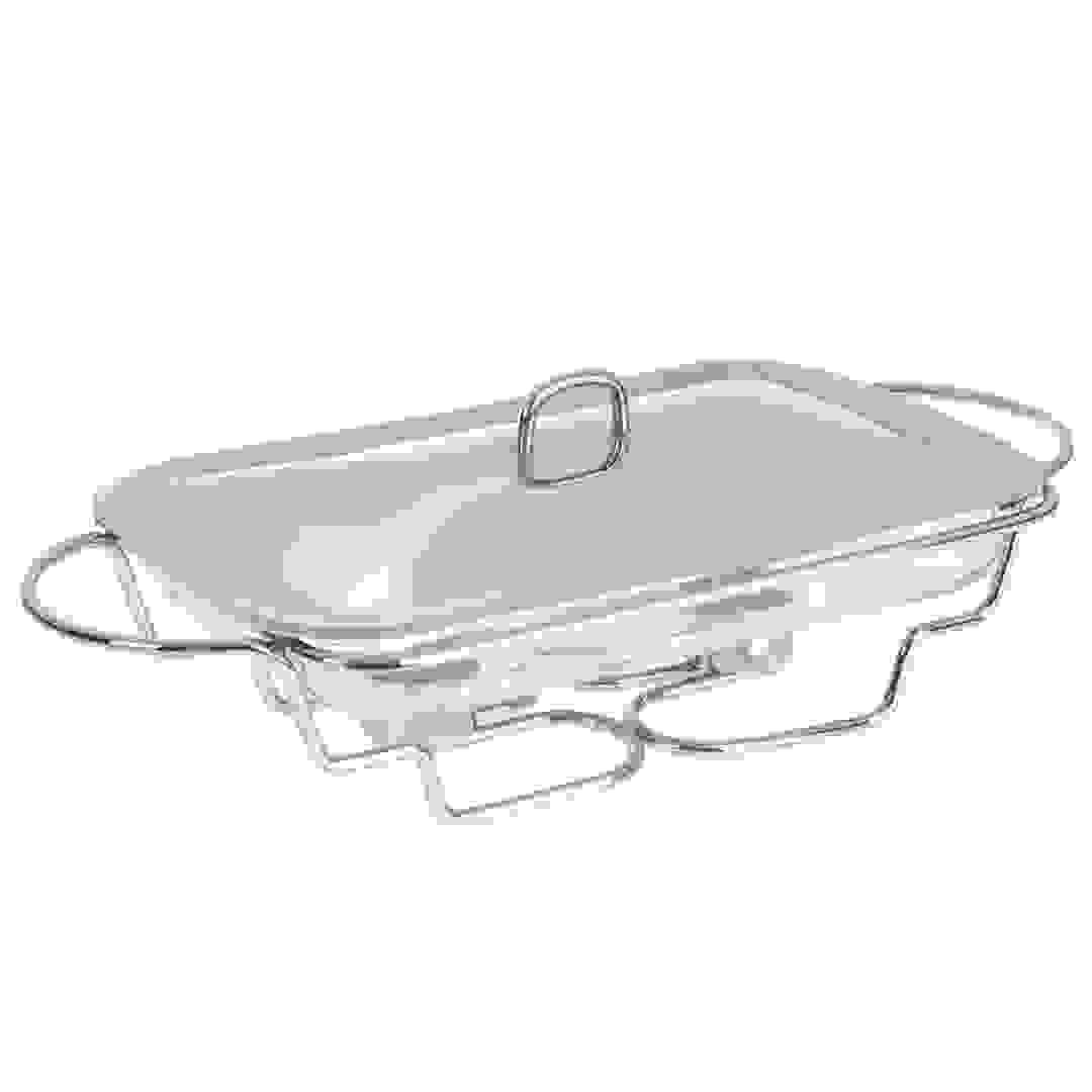 Stainless Steel Rectangular Food Warmer (3 L, Silver)