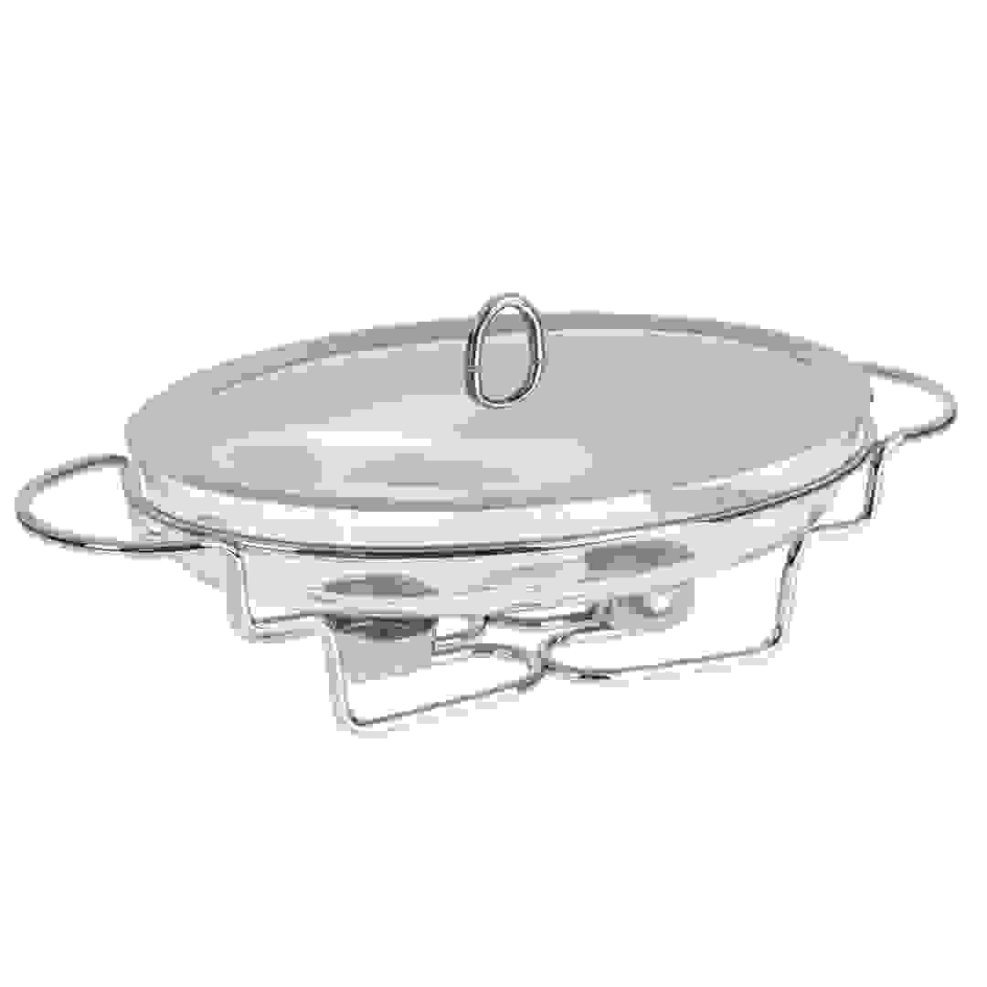 سخان طعام بيضاوي ستانلس ستيل (3 لتر، فضي)